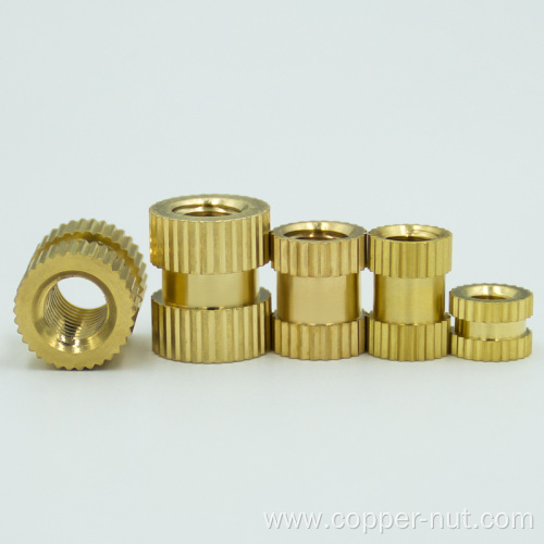 m2 straight knurled brass insert